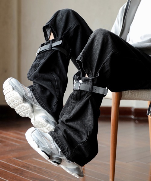 「FVLMEN」 加工デニムパンツ LARGE ブルー メンズ