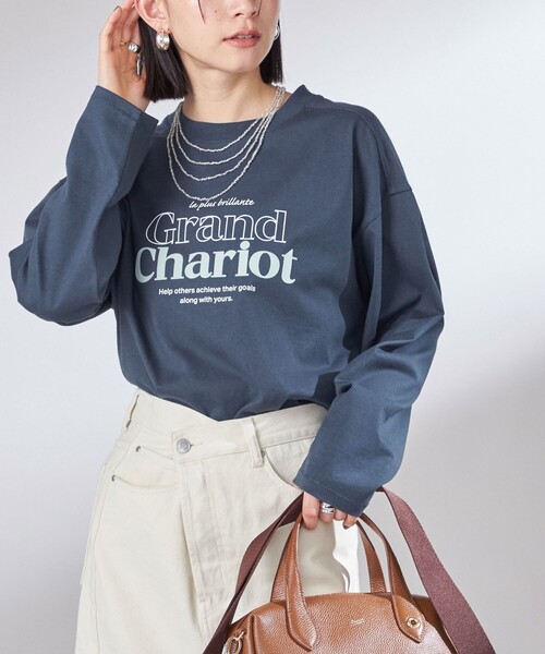 tシャツ 「SHIPS別注」Champion: プリント ロングスリーブ TEE レディース Champion tシャツ 「SHIPS別注」Champion: プリント ロング