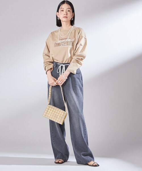 tシャツ 「SHIPS別注」Champion: プリント ロングスリーブ TEE レディース Champion tシャツ 「SHIPS別注」Champion: プリント ロング