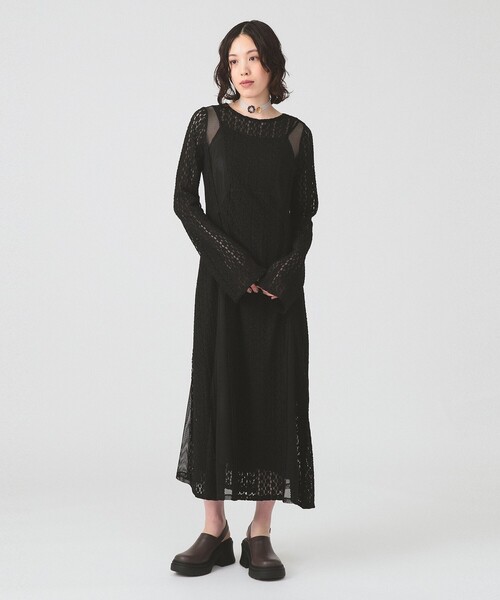 Ray BEAMS（レイ ビームス） ワンピース レース キリカエ メッシュ