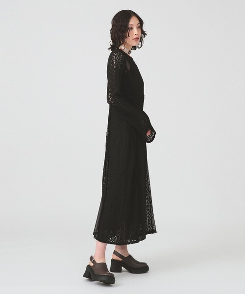 Ray BEAMS（レイ ビームス） ワンピース レース キリカエ メッシュ