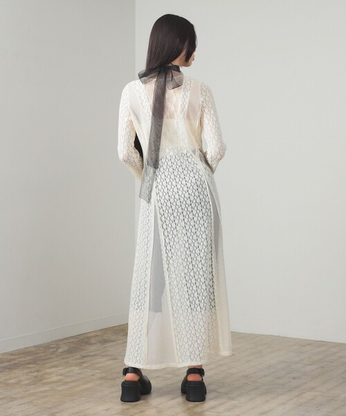 Ray BEAMS（レイ ビームス） ワンピース レース キリカエ メッシュ