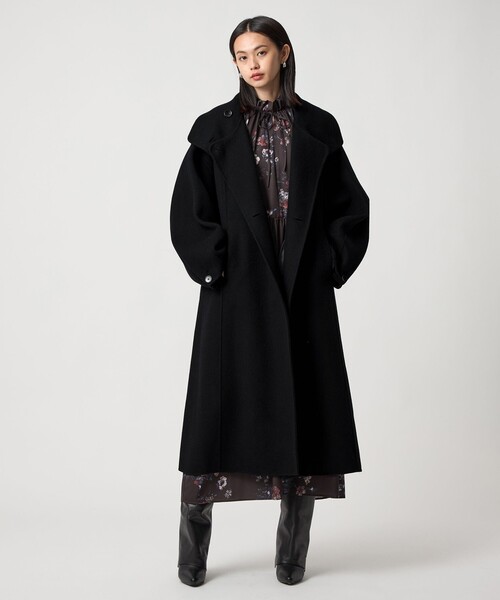 EMMEL REFINES ブラック コート EMMEL REFINES（エメル リファインズ） コート チェスターコート