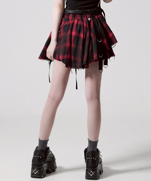 新品『REFLEM/レフレム』ベルト付きランダムレイヤースカート REFLEM（レフレム） スカート 「REFLEM/レフレム」ベルト付きランダム