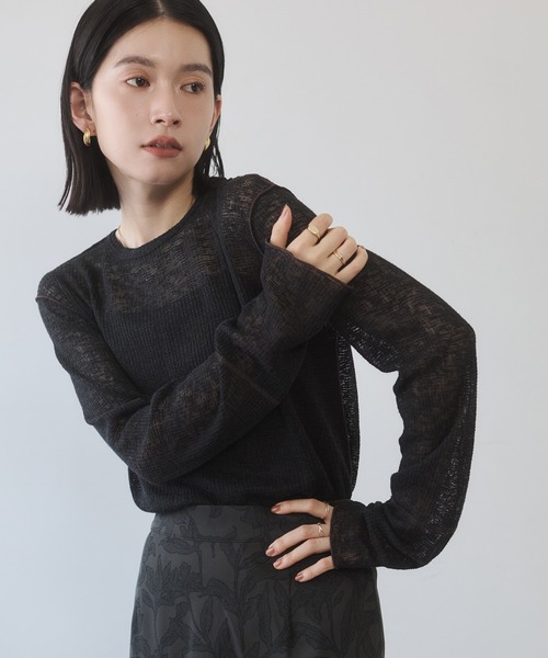 hunch（ハンチ） tシャツ 配色メロウ シアートップス レディース