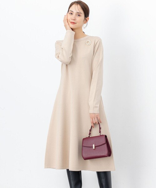 組曲（KUMIKYOKU） ワンピース シックフレアニットワンピース