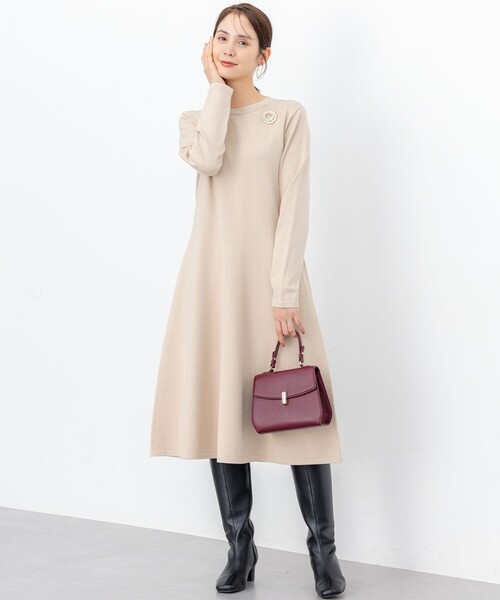 組曲（KUMIKYOKU） ワンピース シックフレアニットワンピース