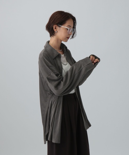 LEPSIM（レプシィム） ブラウス シャツ フェイクスエードシャツ