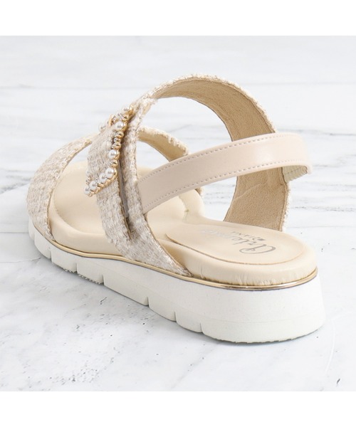 「artemis by DIANA」 フラットサンダル M ゴールド レディース_画像4