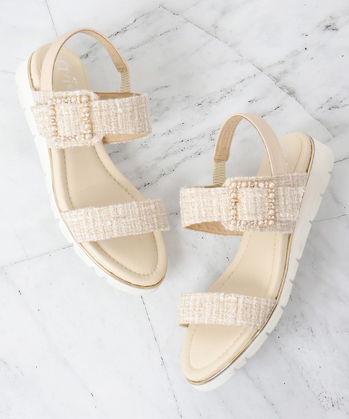 「artemis by DIANA」 フラットサンダル M ゴールド レディース_画像7