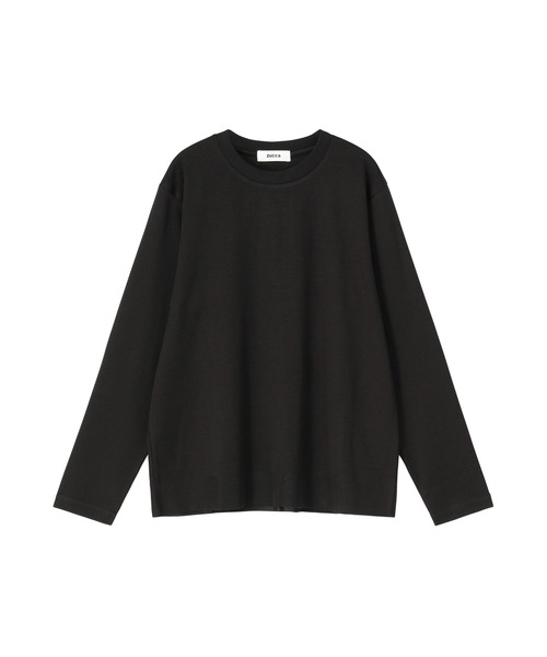 ZUCCA 黒 長袖 トップス Mサイズ ZUCCa（ズッカ） tシャツ ジャンベルカジャージィー / Tシャツ / S