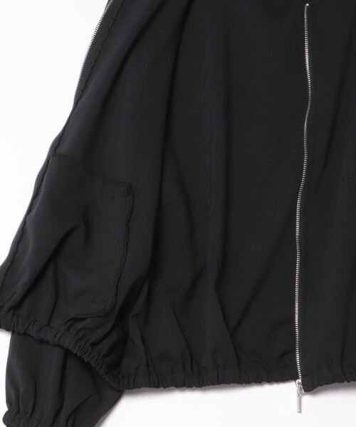 「actuel」 ジップアップブルゾン FREE ブラック レディース_画像2