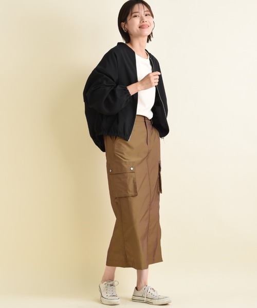 「actuel」 ジップアップブルゾン FREE ブラック レディース_画像7