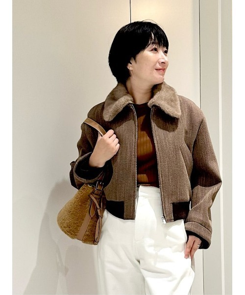 COLUMN（コラム） ブルゾン アウター COLUMN / ファー襟ブルゾン