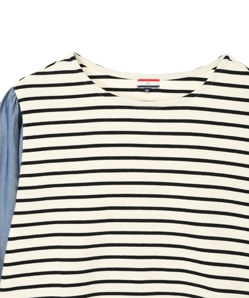 Petit Honfleur（プチオンフルール） tシャツ 異素材ドッキング