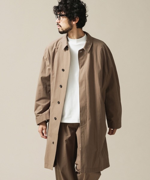 「NANO universe」 ステンカラーコート S ブラック メンズ_画像3