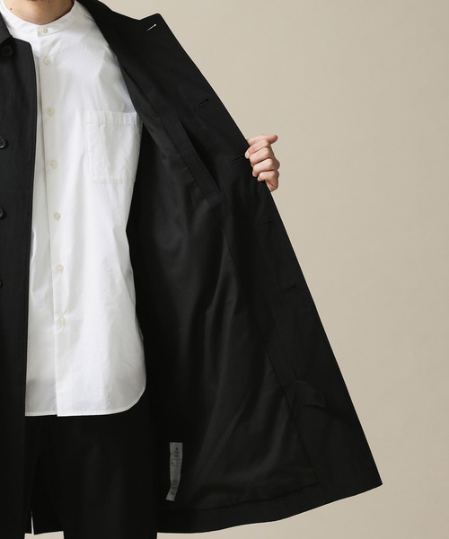 「NANO universe」 ステンカラーコート S ブラック メンズ_画像6