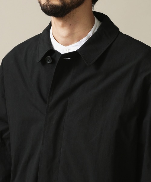 「NANO universe」 ステンカラーコート S ブラック メンズ_画像7