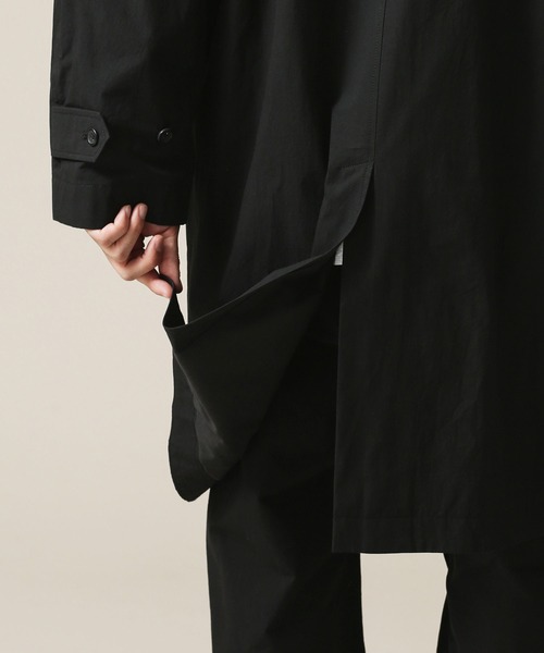 「NANO universe」 ステンカラーコート S ブラック メンズ_画像9