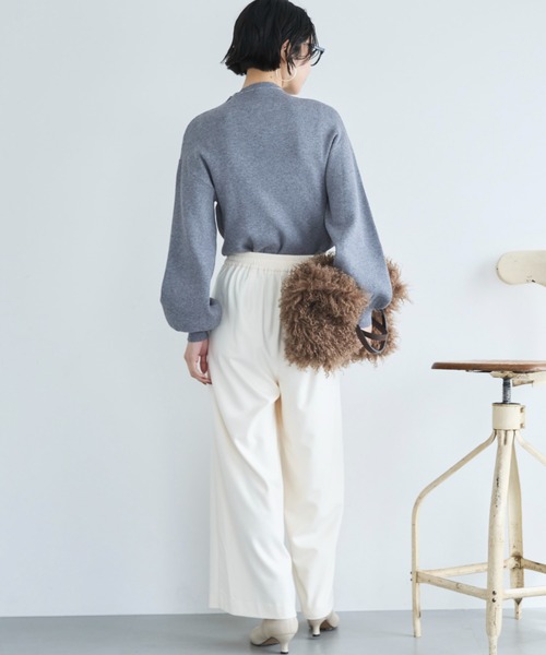 DOUX ARCHIVES（ドゥアルシーヴ） パンツ 両面起毛タックワイドパンツ