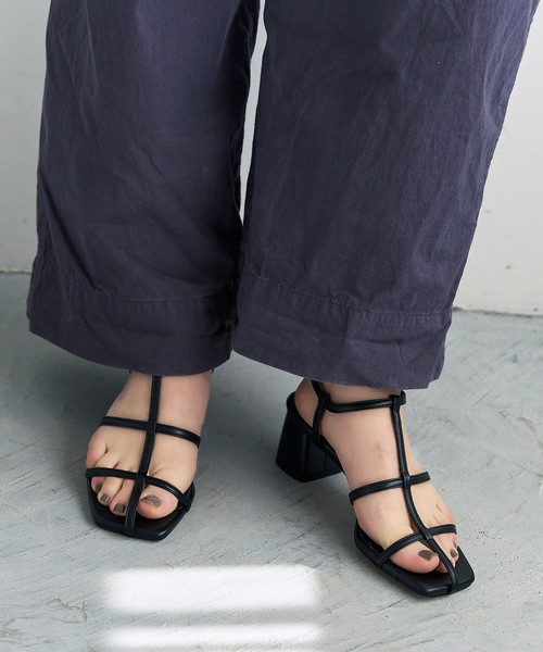「LE TALON」 ヒールサンダル MEDIUM シルバー レディース_画像9