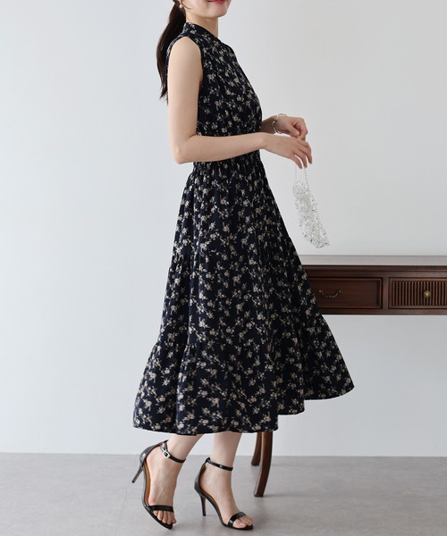 「BLUEEAST」 ノースリーブワンピース MEDIUM ネイビー レディース_画像2