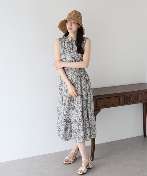 「BLUEEAST」 ノースリーブワンピース MEDIUM ネイビー レディース_画像9