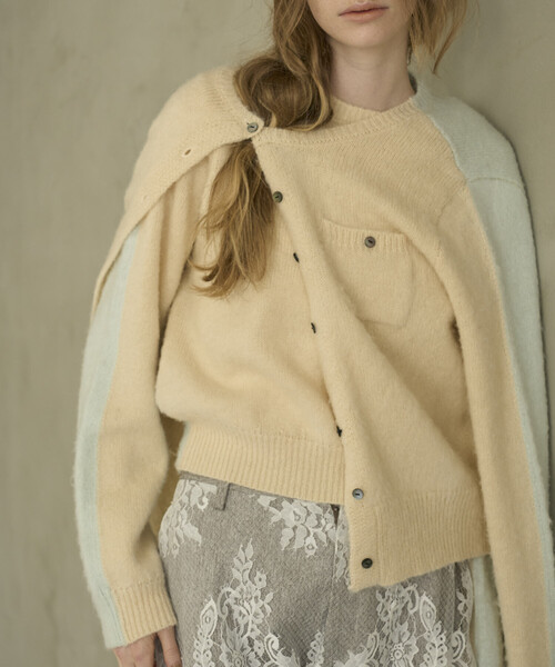 ドゥーズィエム　クラス　PRIMITIVE KNIT アルパカ混 DEUXIEME CLASSE - ドゥーズィエムクラス PRIMITIVE KNIT アルパカ