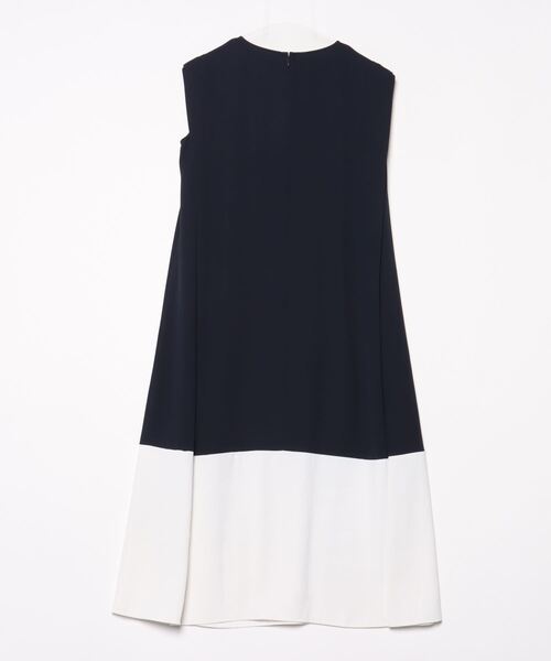 「TONAL」 半袖ワンピース 38 ネイビー レディース_画像2