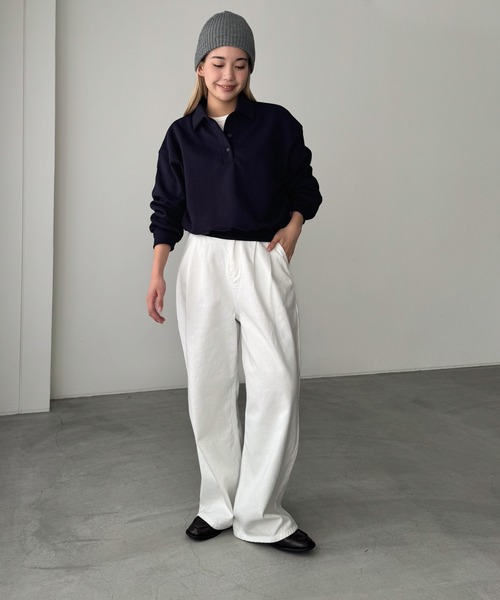 「CANAL JEAN」 「el mar」スウェットカットソー ONE SIZE オートミール レディース_画像3