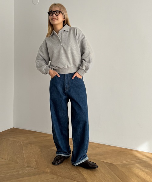 「CANAL JEAN」 「el mar」スウェットカットソー ONE SIZE オートミール レディース_画像6