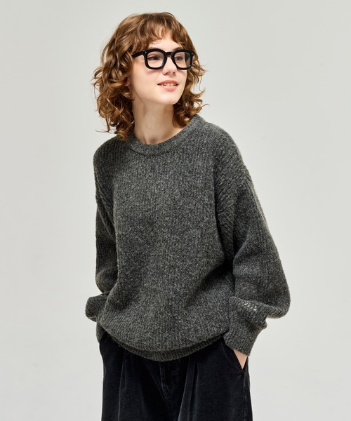 Rib CrewNeck Knit リブ　クルーネック　ニット WETTEMPT セーター ニット CREW NECK RIB KNIT / クルーネック