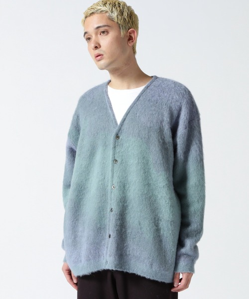 YOKE ニットカーディガン 2 ライトグリーン メンズ : ZOZOTOWN Yahoo