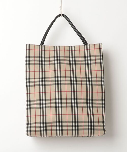 BURBERRY ベージュ チェック トートバッグ BURBERRY（バーバリー） チェック柄トートバッグ - ベージュ