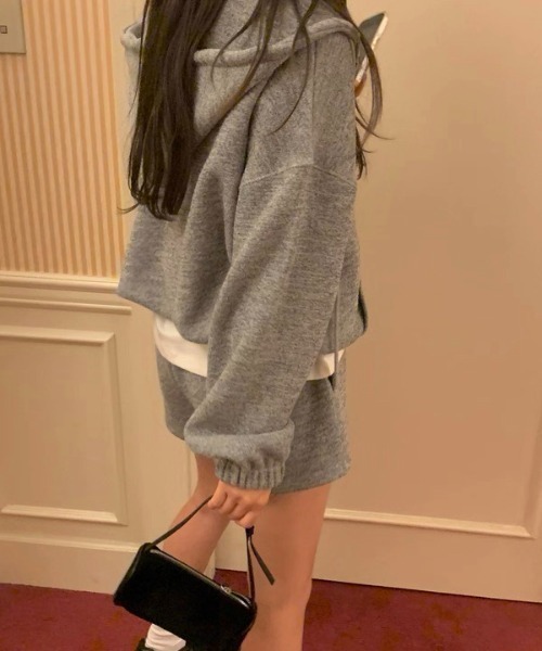 セットアップ ベーシックZIPパーカー＋ショートパンツセットアップ レディース | LACーVERT | 09