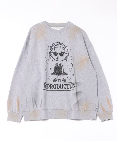 「RePRODUCTION LABEL」 スウェットカットソー FREE グレー レディース_画像2