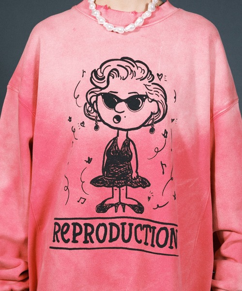 「RePRODUCTION LABEL」 スウェットカットソー FREE グレー レディース_画像6