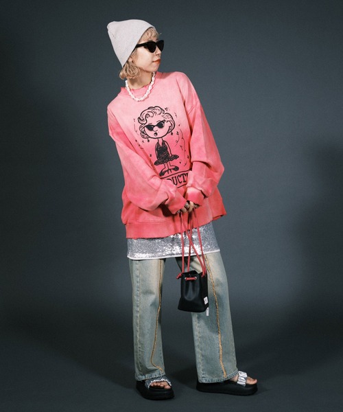 「RePRODUCTION LABEL」 スウェットカットソー FREE グレー レディース_画像9