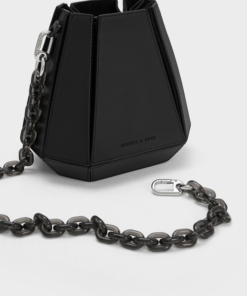 「CHARLES & KEITH」 ショルダーバッグ S ホワイト レディース_画像3