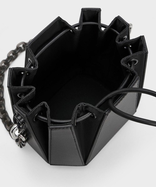 「CHARLES & KEITH」 ショルダーバッグ S ホワイト レディース_画像4