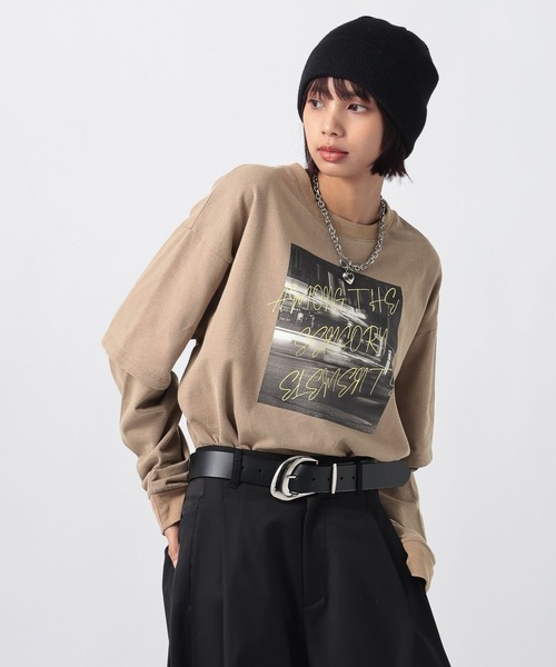 PAGEBOY（ページボーイ） tシャツ ネオンロゴレイヤードロンT