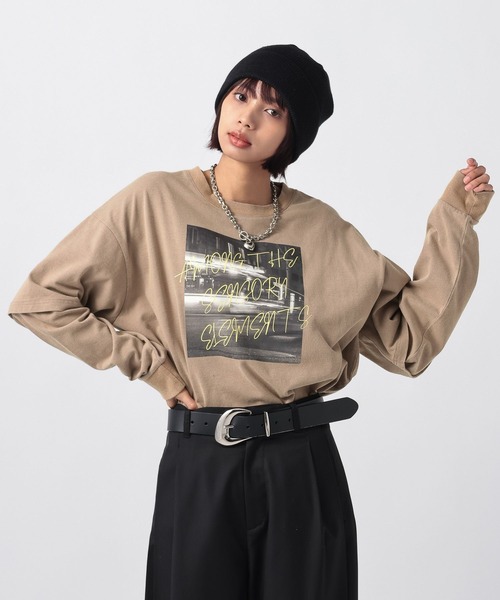 PAGEBOY（ページボーイ） tシャツ ネオンロゴレイヤードロンT