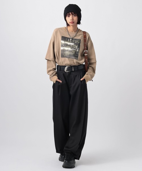 PAGEBOY（ページボーイ） tシャツ ネオンロゴレイヤードロンT