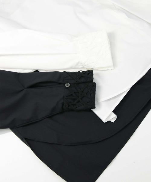 「Gready Brilliant」 「Lillia Mu」長袖ブラウス FREE ブラック レディース_画像3