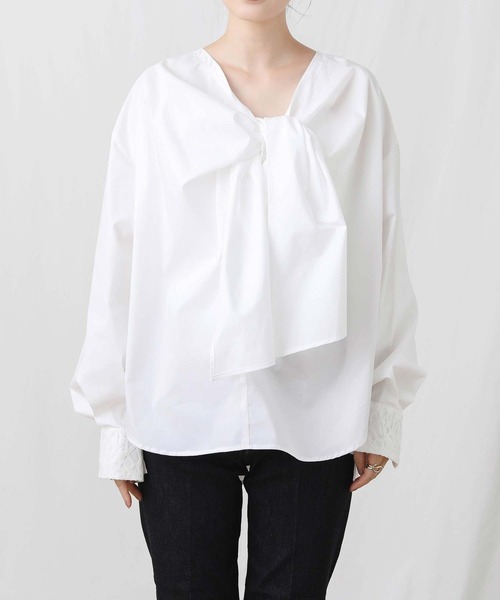 「Gready Brilliant」 「Lillia Mu」長袖ブラウス FREE ブラック レディース_画像4