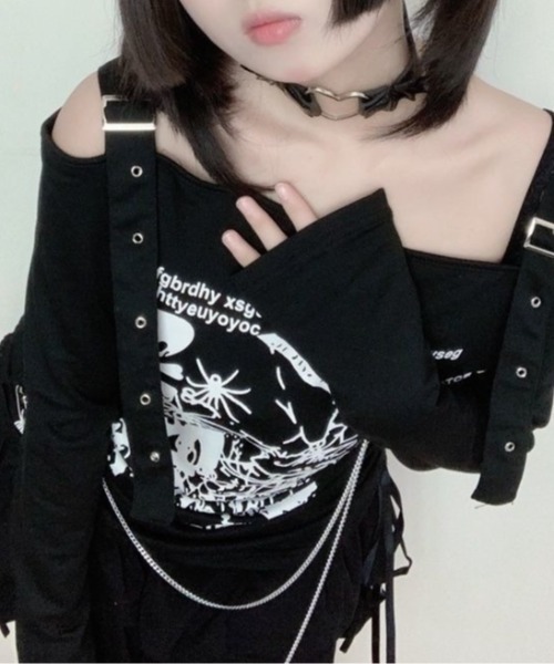 D&G ブラック y2k Tシャツ 半袖 ベルト付き✨ D&G ブラック y2k Tシャツ 半袖 ベルト付き✨ 【公式通販】