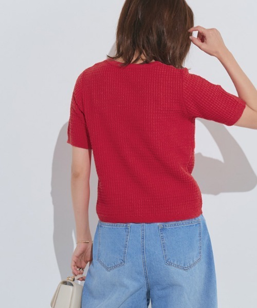 「Pierrot」 ニットカーディガン M ネイビー レディース_画像5