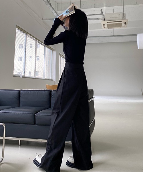 「chuclla」 スラックス S ブラック レディース_画像3