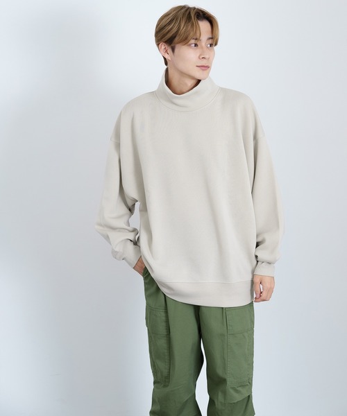En serio TOKYO トレーナー スウェット 裏起毛無地ドルマンハイネック