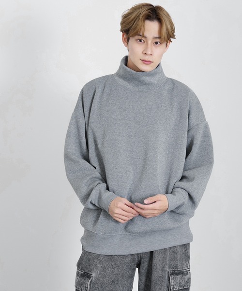 En serio TOKYO トレーナー スウェット 裏起毛無地ドルマンハイネック